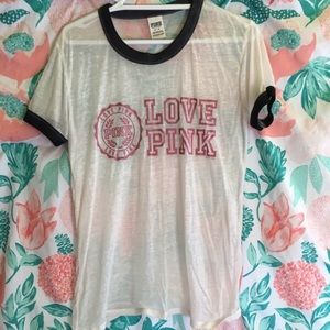 Sheer ringer TEE VS PINK